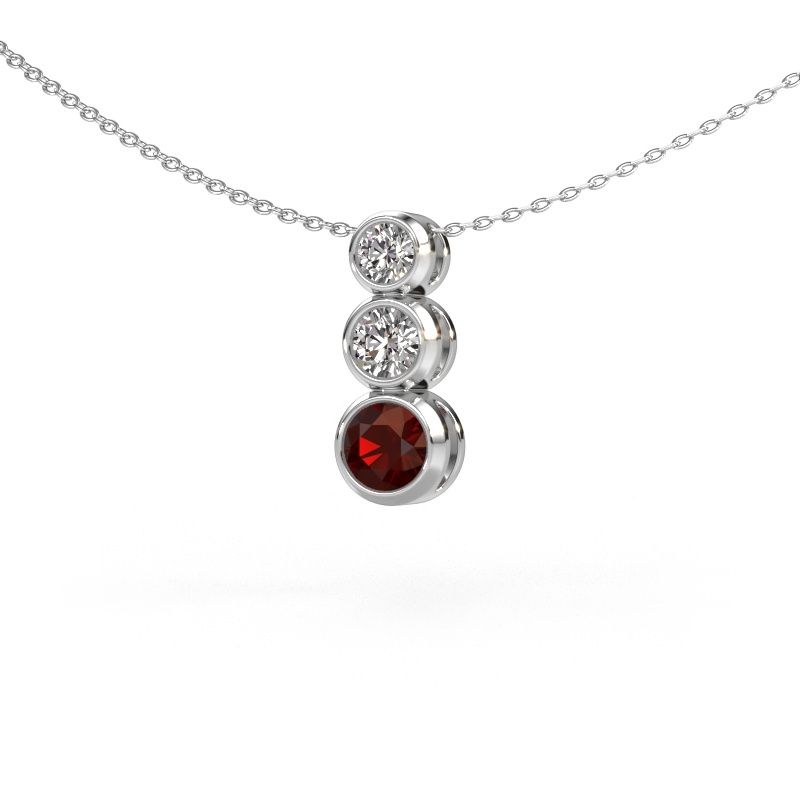 Pendant Linda 950 platinum garnet 5 mm
