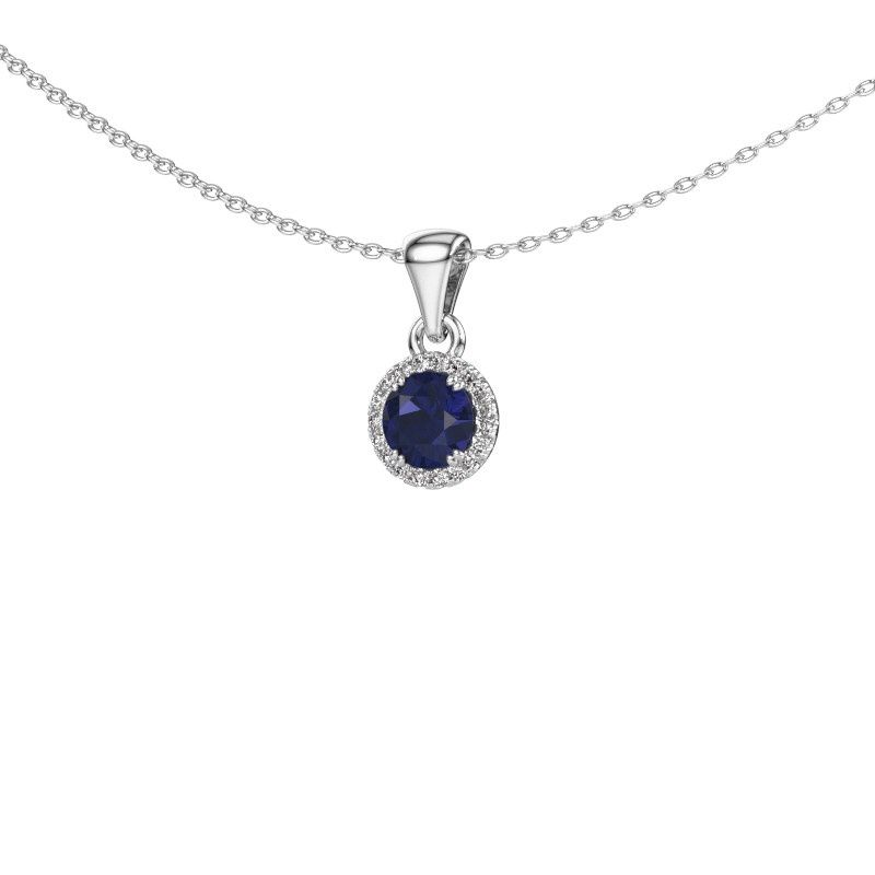 Pendant Seline rnd 585 white gold sapphire 4.7 mm