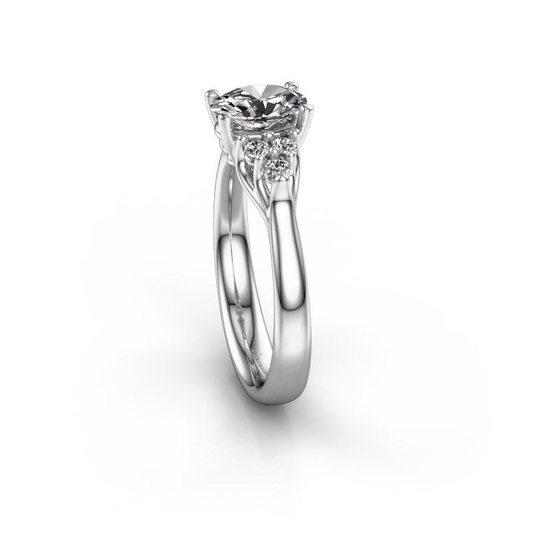 Afbeelding van Verlovingsring Monika OVL<br/>585 witgoud<br/>Diamant 0.85 crt