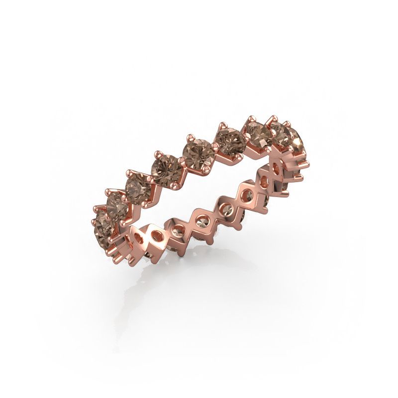 Aanschuifring Janie 3.0mm 585 rosé goud bruine diamant 2.00 crt