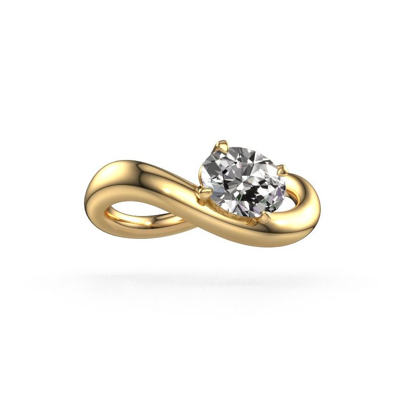 Engagement ring Chloe OVL 585 gold lab grown diamond 0.80 crt
