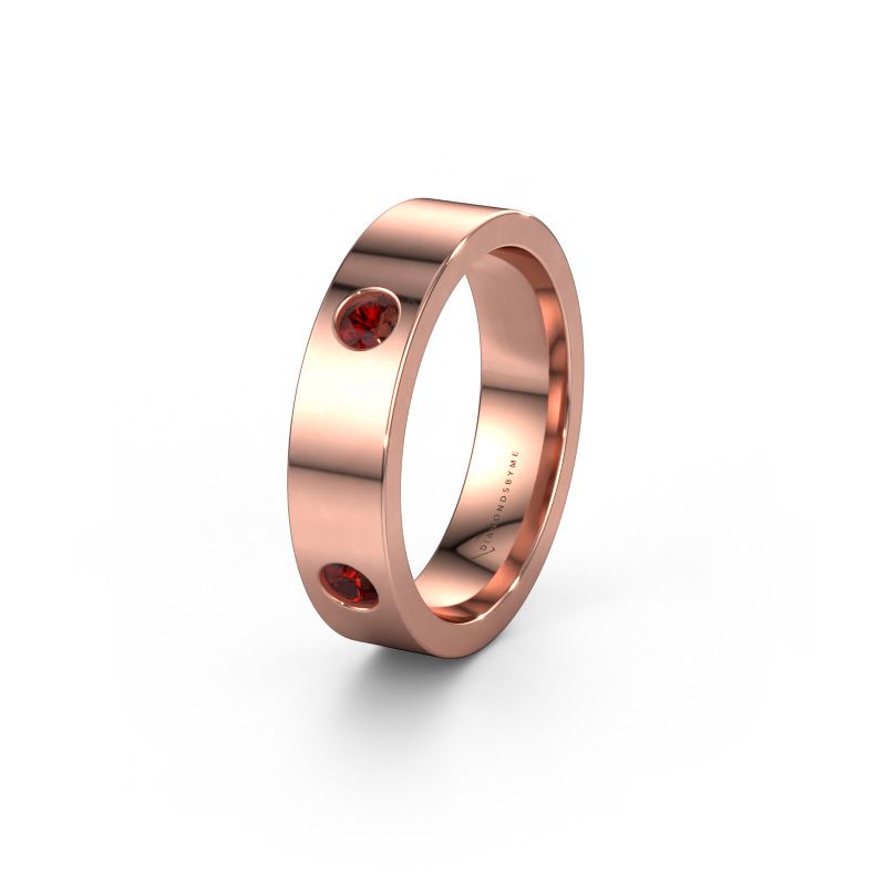 Ehering WH0104L15BP 585 Roségold Granat 3 mm ±4x2 mm
