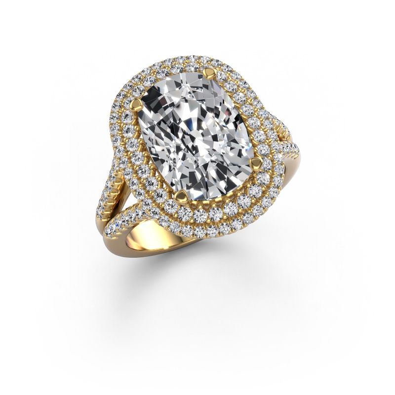 Engagement ring Elvie CSH 585 gold lab grown diamond 5.655 crt