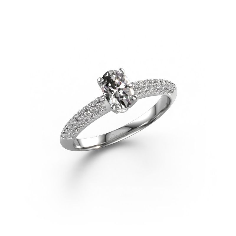 Verlovingsring Morane OVL 950 platina diamant 1.077 crt