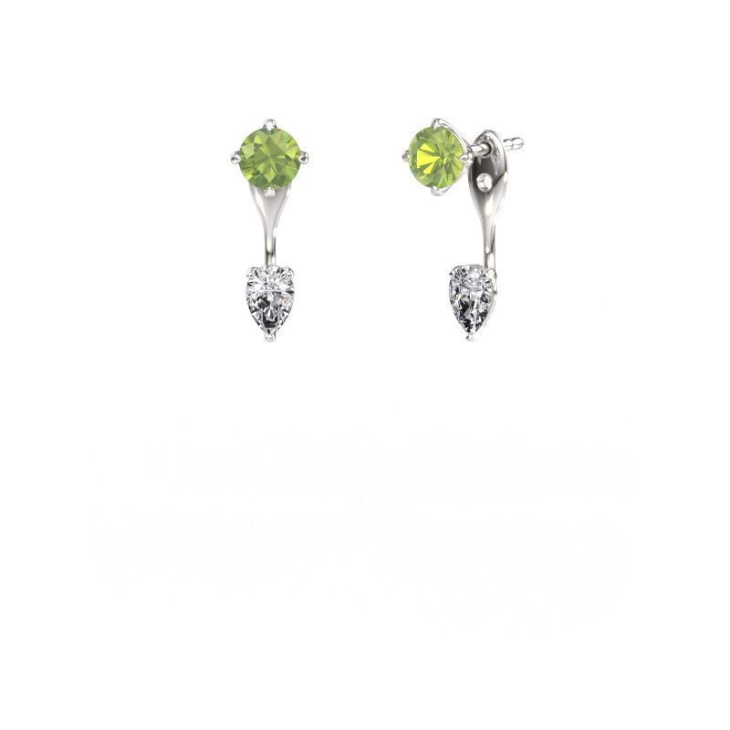 Ohrhänger Kate RND-PER 585 Weißgold Peridot 5 mm