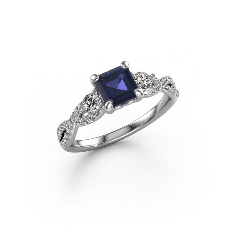 Bague de fiançailles Marilou ASC 950 platine saphir 5.5 mm