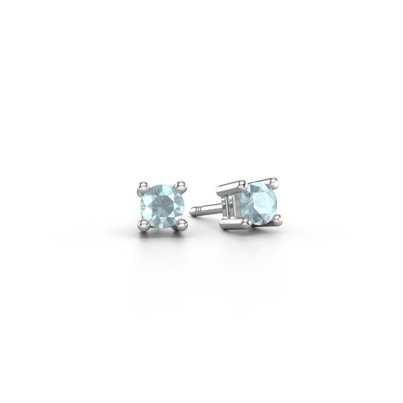 Ohrsteckers Eline 950 Platin Aquamarin 5 mm