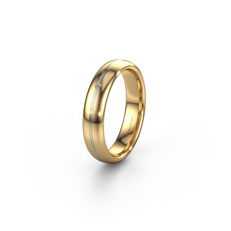 Wedding ring WH2142L34A 585 gold zirconia ±4x1.7 mm