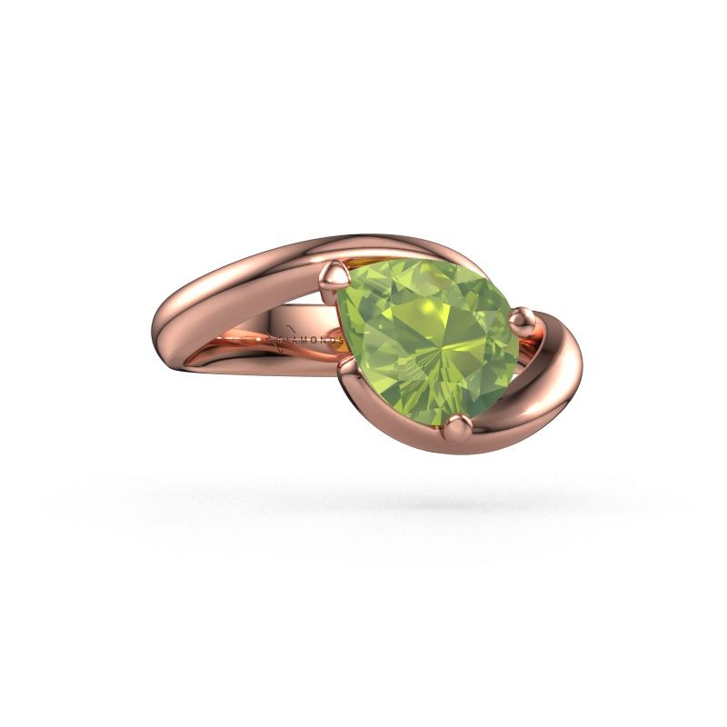 Engagement ring Aida PER 585 rose gold peridot 9x7 mm
