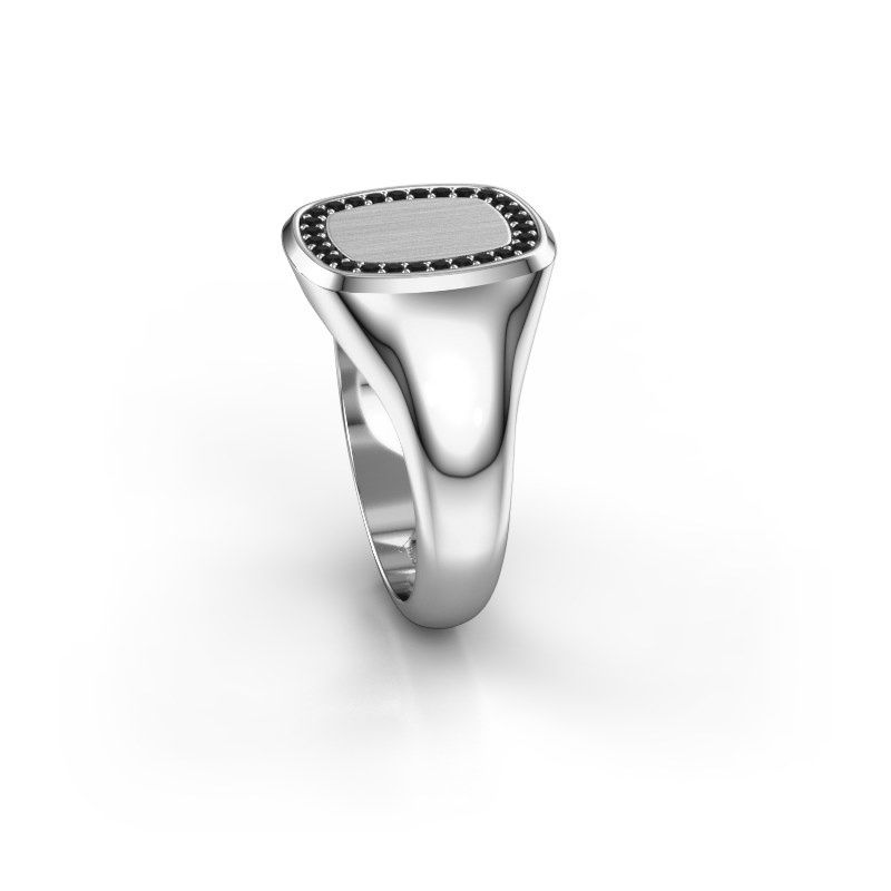 Image of Ring Dalia Cushion 2 925 silver black diamond 0.009 crt