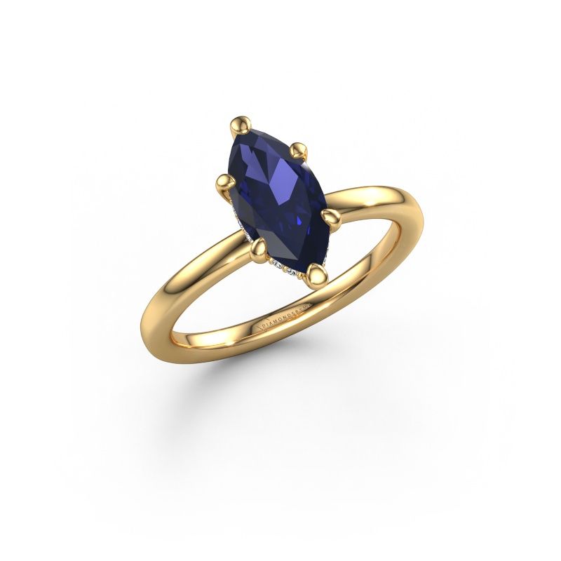 Verlobungsring Simone MRQ 2 585 Gold Saphir 11x5.5 mm