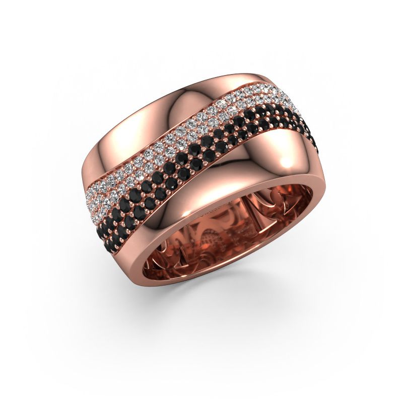 Ring Ria 585 Roségold Schwarz Diamant 0.870 crt
