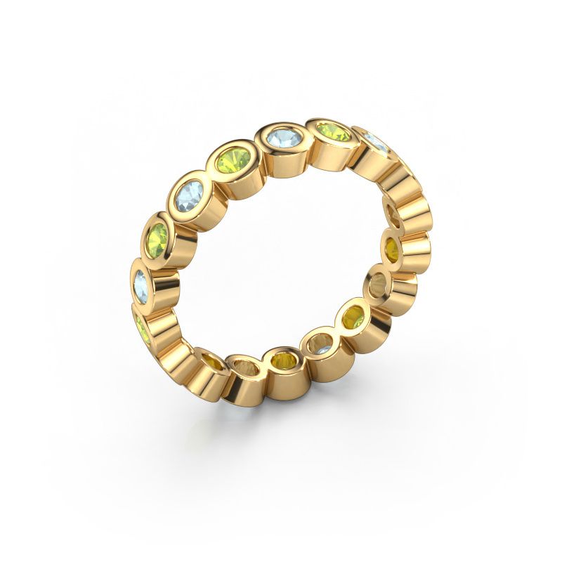 Vorsteckring Edwina 2 585 Gold Peridot 2.5 mm