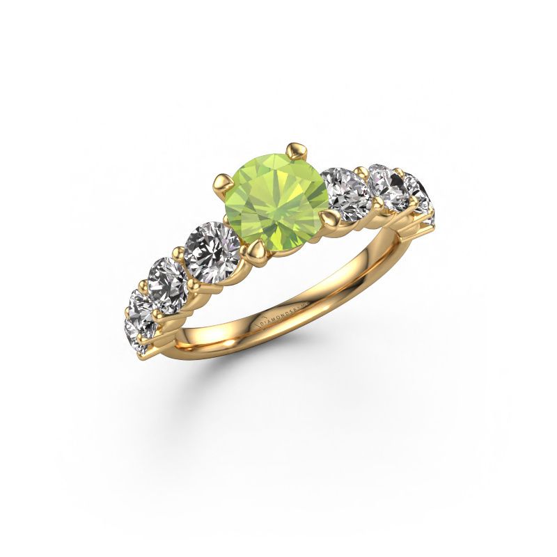 Bague de fiançailles Deja 585 or jaune péridot 6.5 mm
