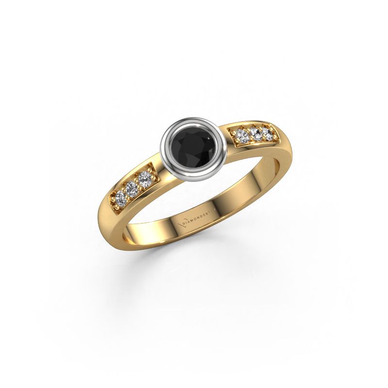 Engagement ring Lieke 585 gold black diamond 0.39 crt