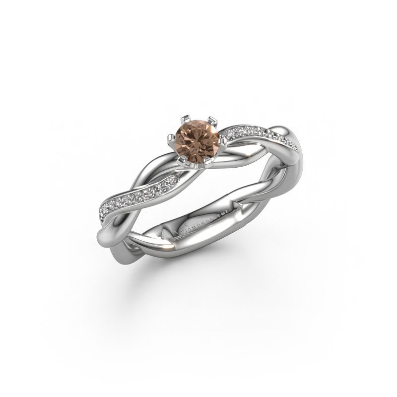 Verlovingsring Page 950 platina bruine diamant 0.60 crt