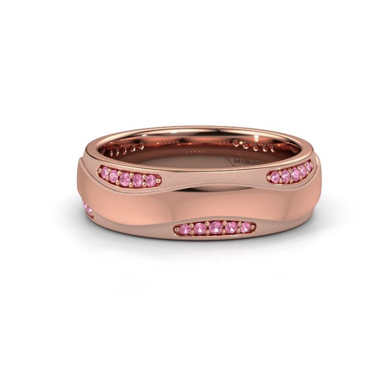 Image of Wedding ring WH2062L26BM<br/>585 rose gold ±6x2 mm<br/>Pink sapphire