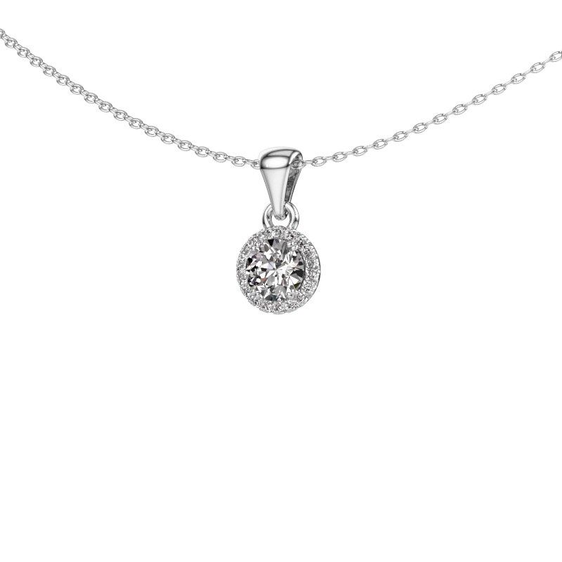 Pendant Seline rnd 950 platinum diamond 0.48 crt