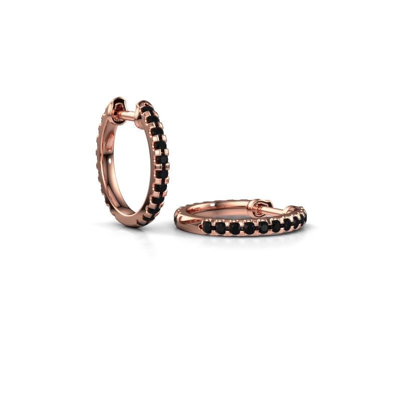 Bild von Creole jackie 12.5 mm a<br/>585 Roségold<br/>schwarz diamant 0.756 crt
