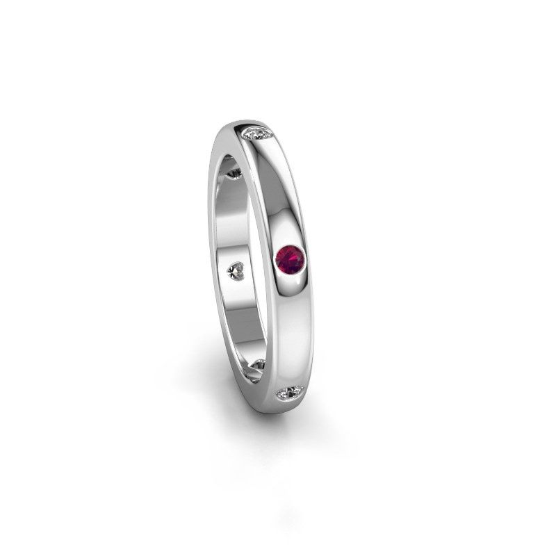 Image of Stackable ring Charla 950 platinum diamond 0.09 crt