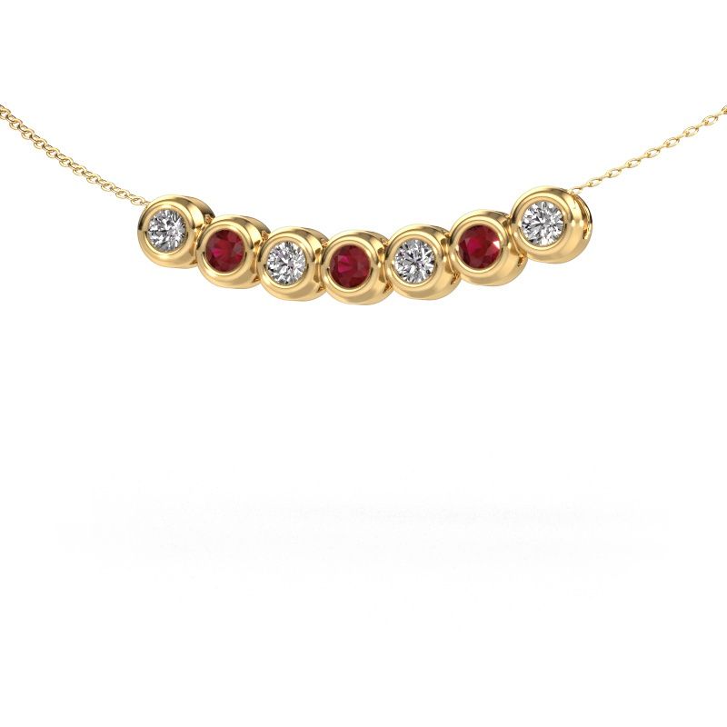 Ketting Kim 7 585 goud robijn 3.4 mm