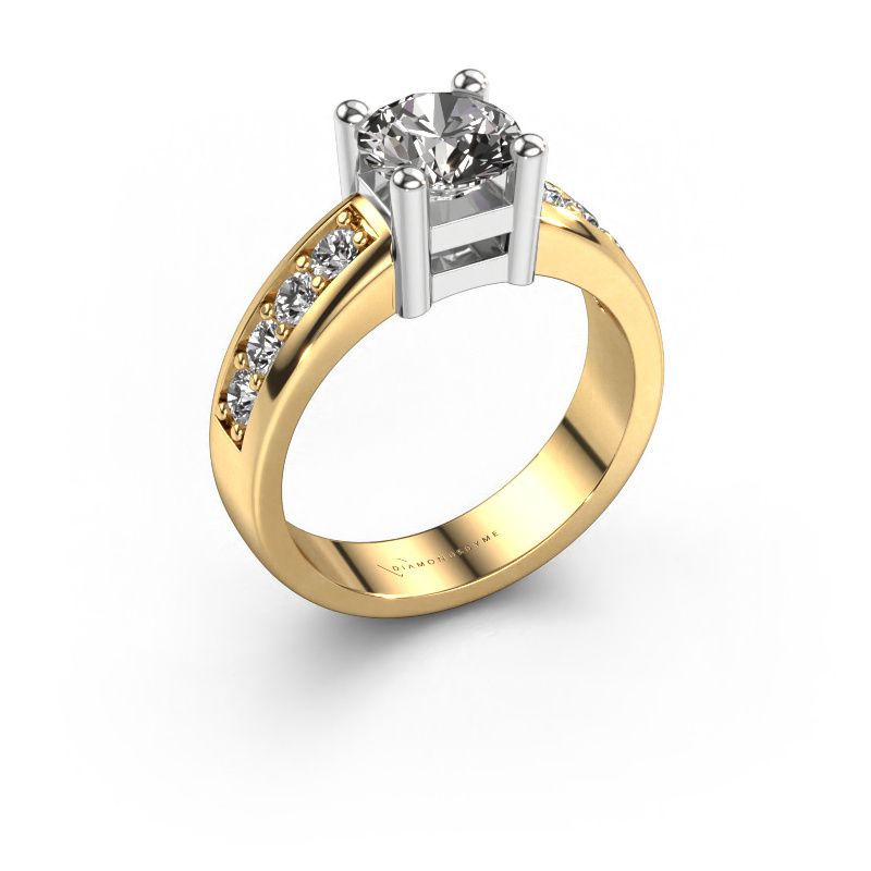 Engagement ring Eline 2 585 gold diamond 1.44 crt