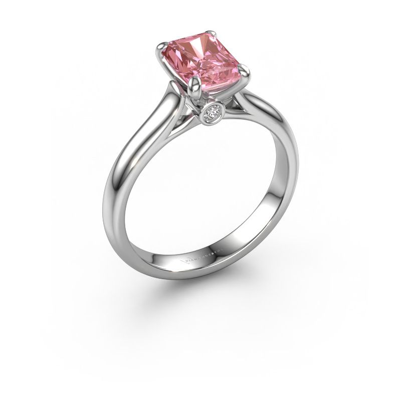 Verlobungsring Valorie rad 1 950 Platin rosa Labordiamant 7.5x5.5 mm