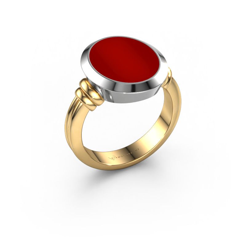 Signet ring Jake 3 585 gold carnelian 15x12 mm