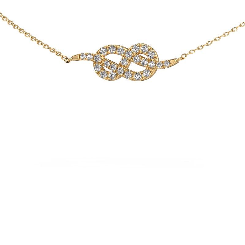 Necklace Infinity 1 585 gold diamond 0.328 crt