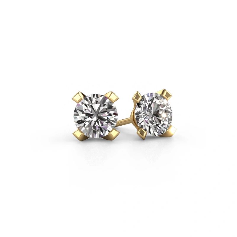 Stud earrings Isa 585 gold diamond 1.00 crt