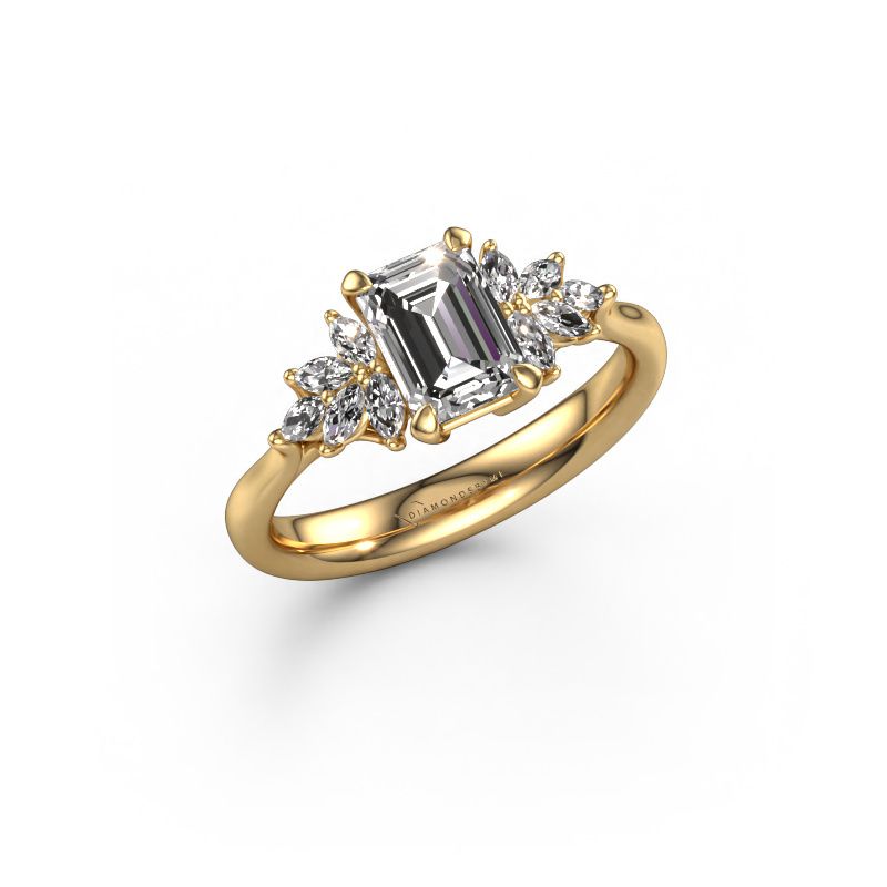 Verlobungsring Fiona EME 585 Gold Zirkonia 7x5 mm