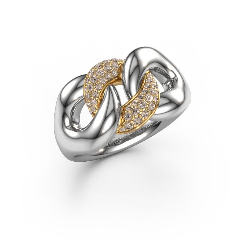 Ring Kylie 2 11mm 585 white gold brown diamond 0.269 crt