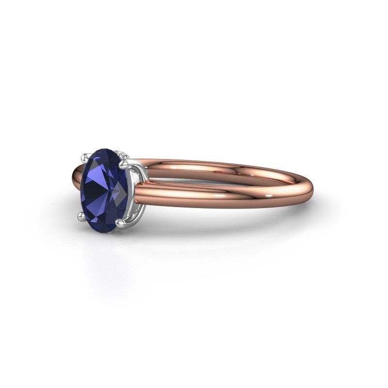 Bild von Verlobungsring haley ovl 1<br/>585 Roségold<br/>Saphir 7x5 mm