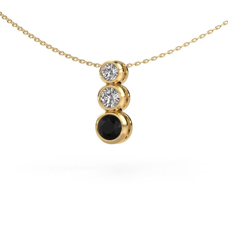 Pendant Linda 585 gold black diamond 1.00 crt