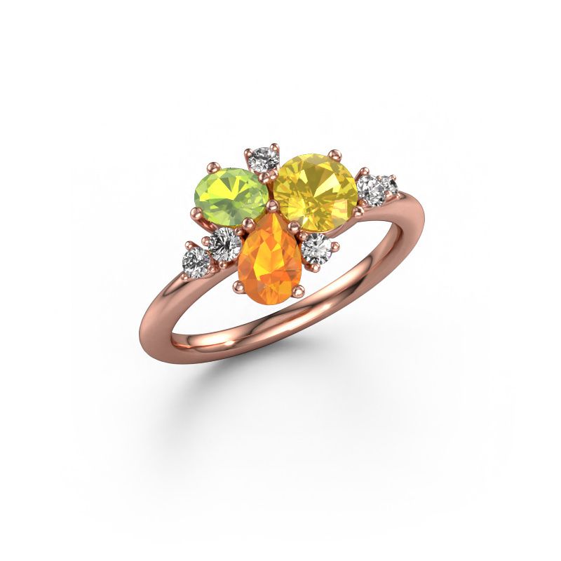 Bague Anja 585 or rose saphir jaune 5.4 mm