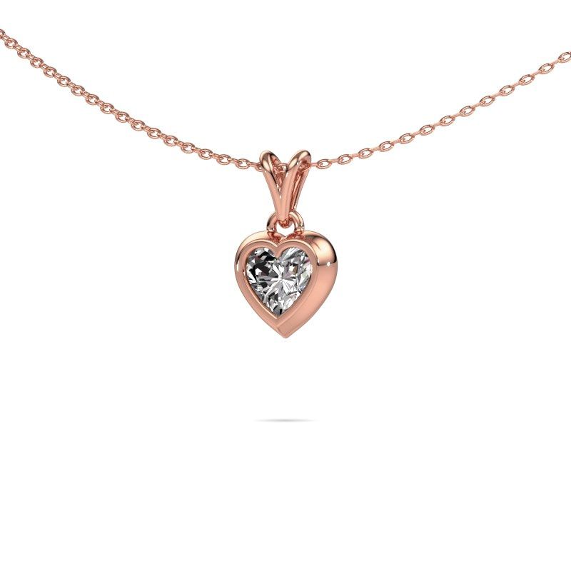 Pendentif Charlotte Heart 585 or rose diamant 1.25 crt