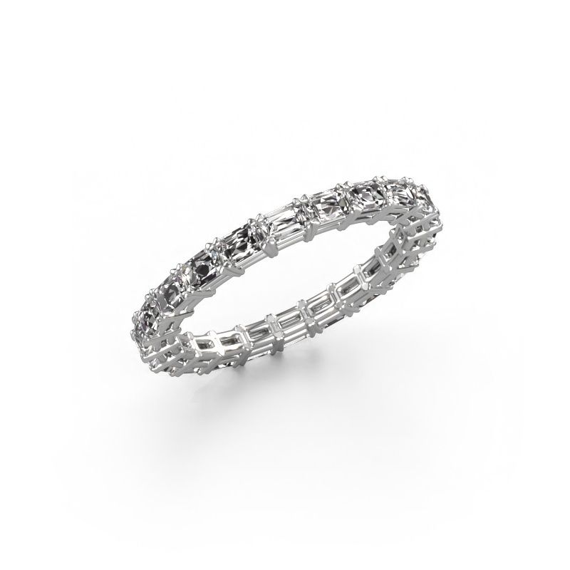 Stackable ring Vivienne EME 3x2 585 white gold lab-grown diamond 2.20 crt
