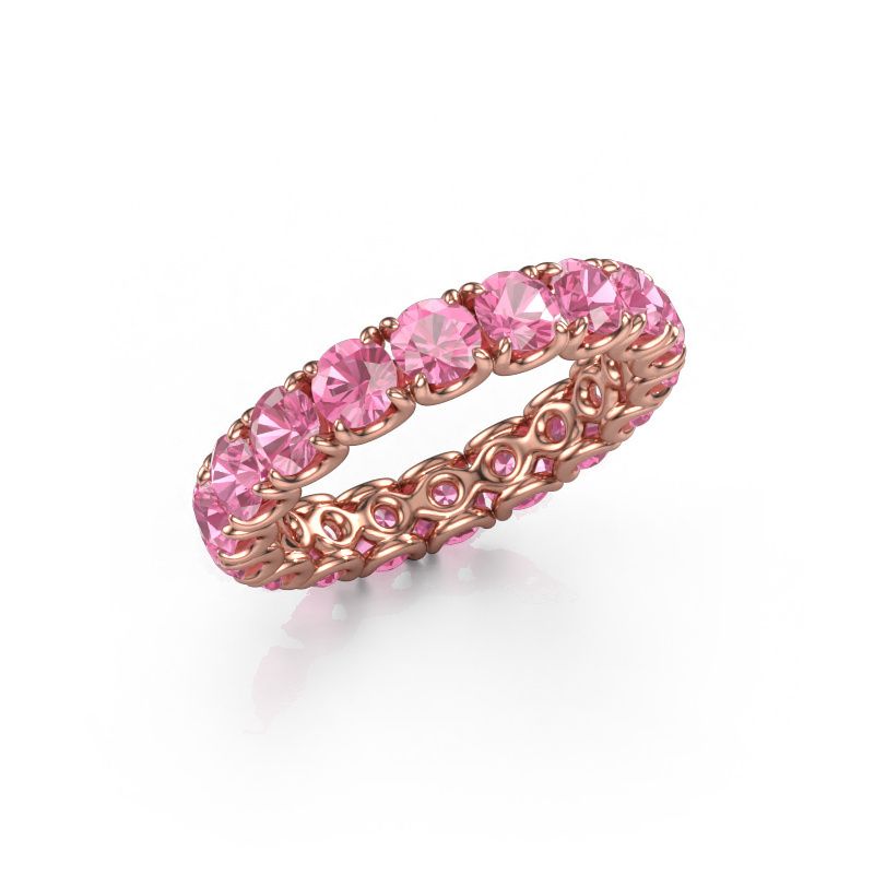 Aanschuifring Estee 3.7 585 rosé goud roze saffier 3.7 mm