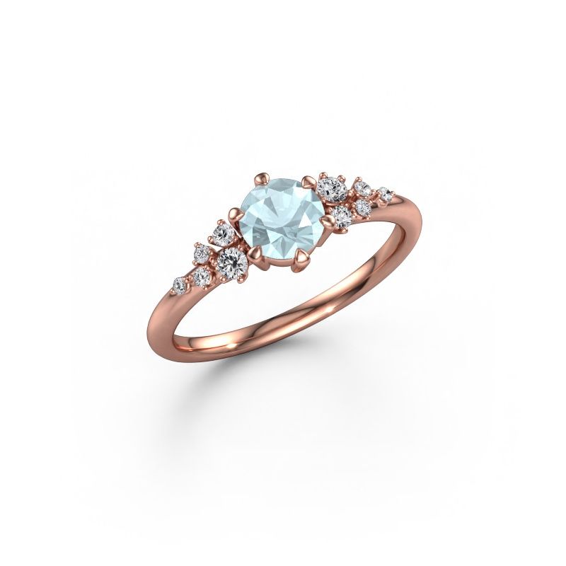 Ring Royce RND 585 Roségold Aquamarin 5.5 mm