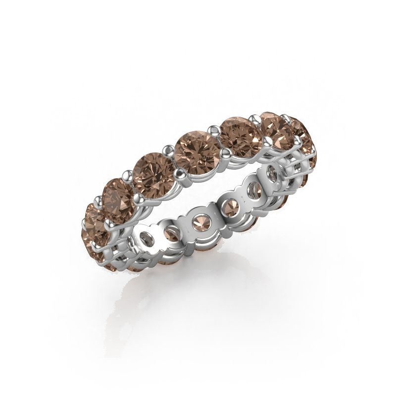 Vorsteckring Michelle full 4.2 585 Weißgold Braun Diamant 5.10 crt