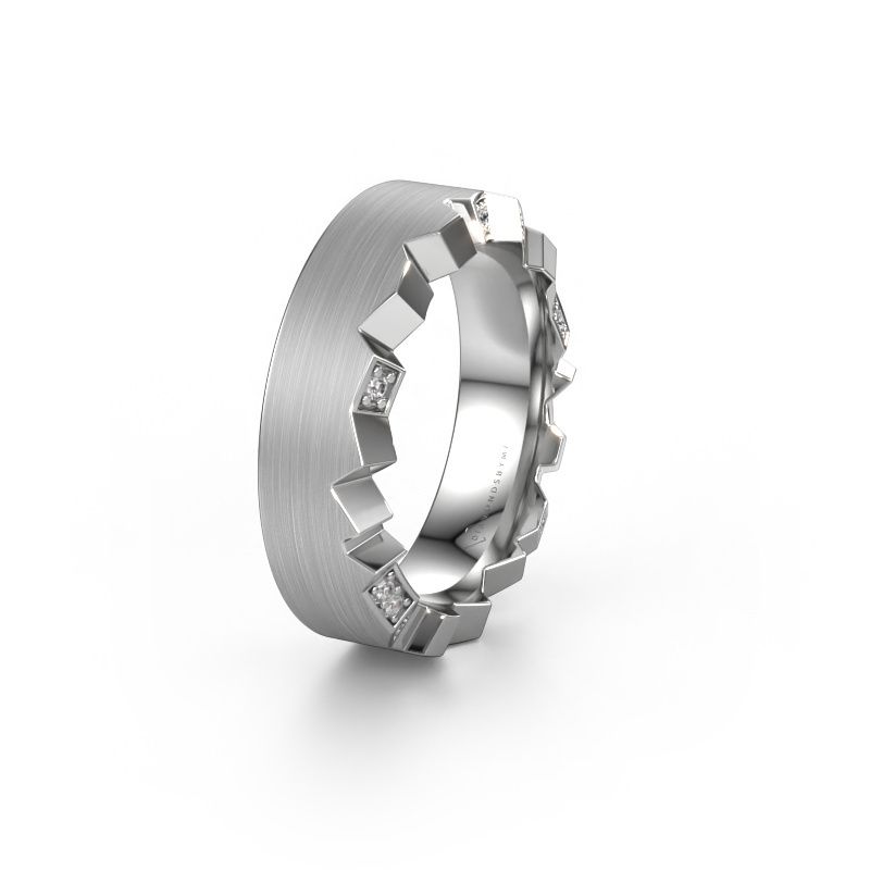 Trouwring WH2058L17EM 950 platina lab-grown diamant ±7 x 2,6 mm