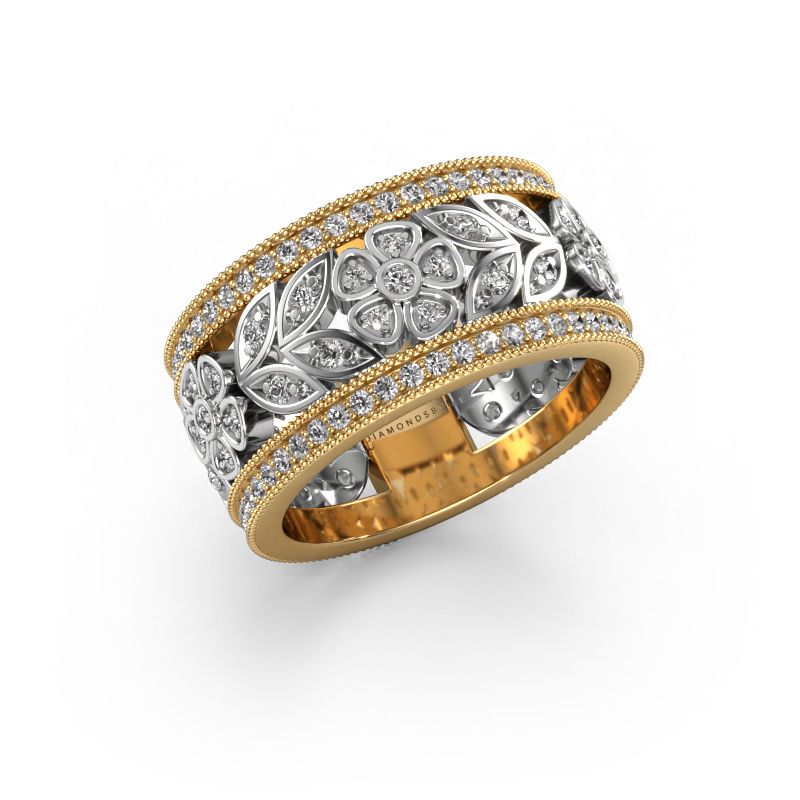 Bague Elanor 585 or jaune diamant synthétique 0.978 crt
