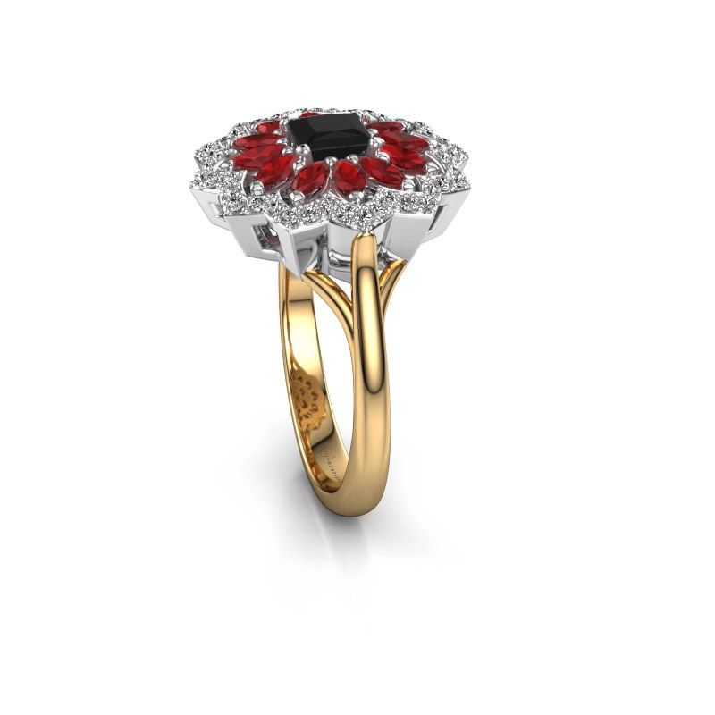 Image of Engagement ring Franka 585 gold black diamond 0.70 crt