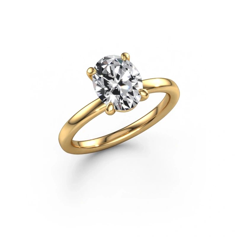 Engagement ring Simone OVL 1 585 gold lab grown diamond 1.80 crt