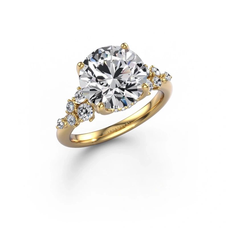 Engagement ring Emma RND 585 gold lab grown diamond 4.478 crt