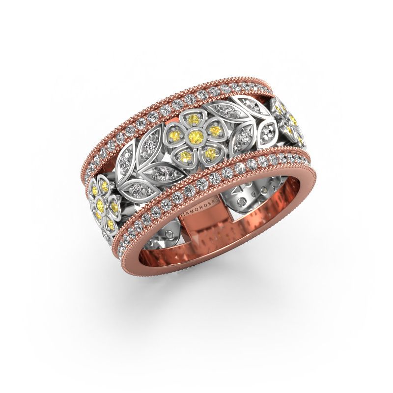 Ring Elanor 585 Roségold Gelb Saphir 1 mm