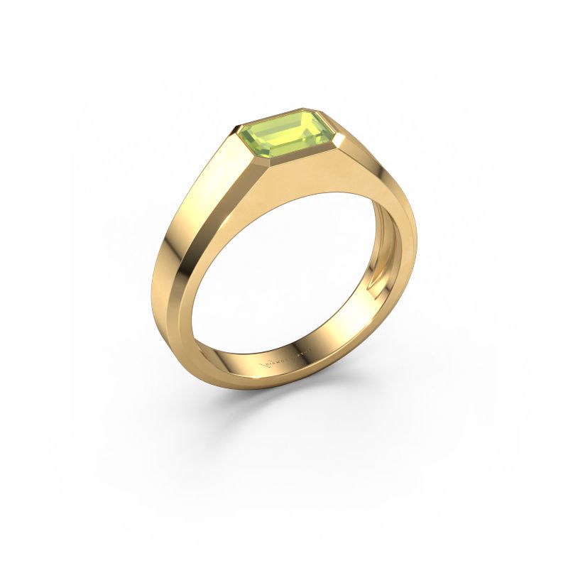 Men's ring Dylan 1 585 gold peridot 7x5 mm
