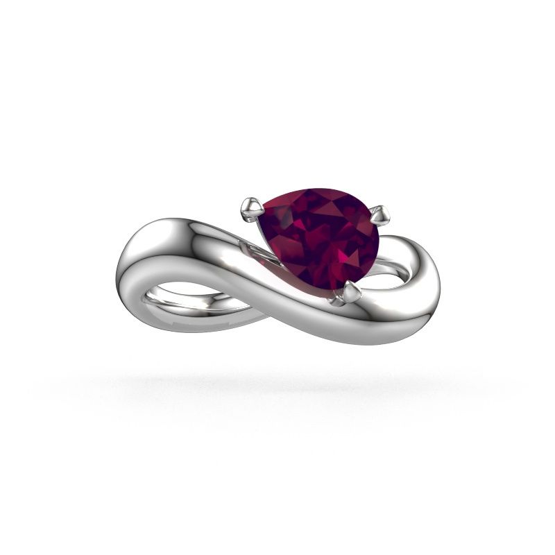 Verlovingsring Chloe PER 950 platina rhodoliet 8x6 mm