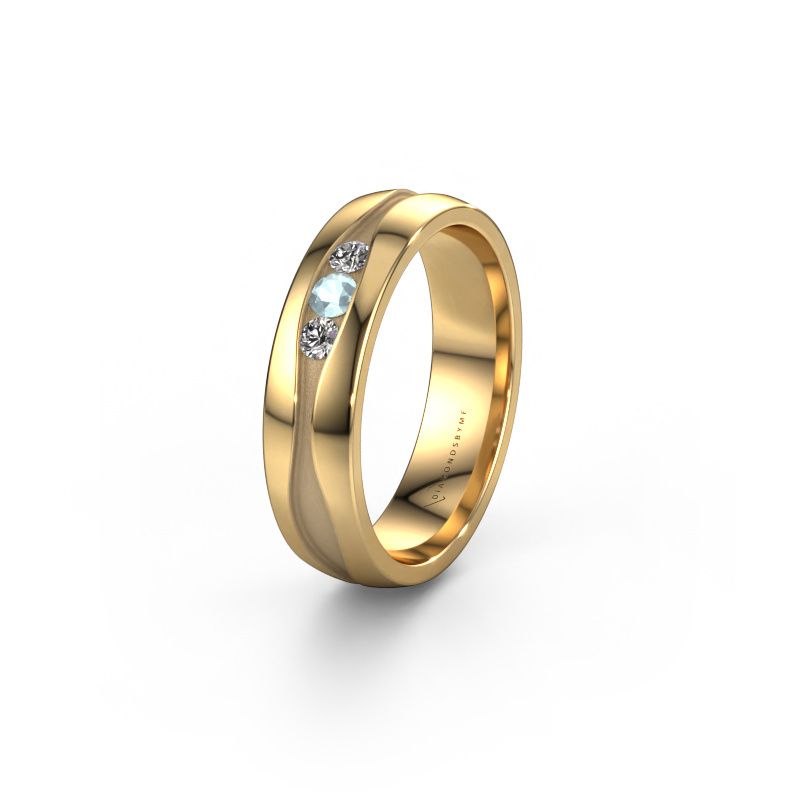Ehering WH0172L25A 585 Gold Aquamarin ±5x1.7 mm