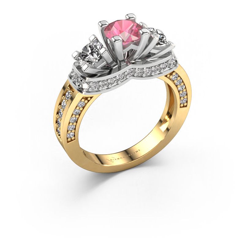 Engagement ring Phileine 585 gold tourmaline pink 5 mm